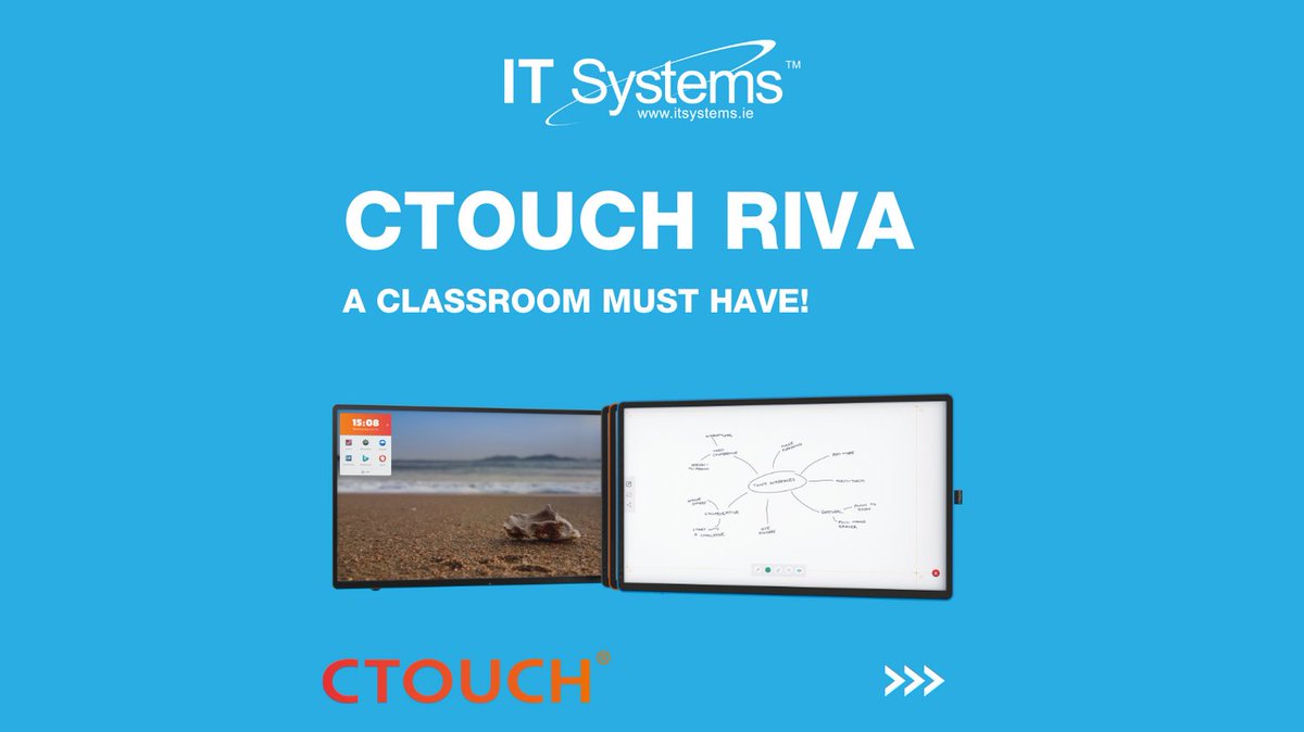 ITSystemsIE's tweet photo. Is your school moving away from the traditional ways of the whiteboard? 🧑‍🏫

Well, if so then the CTOUCH is a classroom must have! 🍎 

Stay tuned to our feed for more...

#itsystemsIE #CTOUCH
#CTOUCHRIVA #touchscreen #classroommusthave
#DigitalTechnologies https://t.co/PF9LWLgWAE