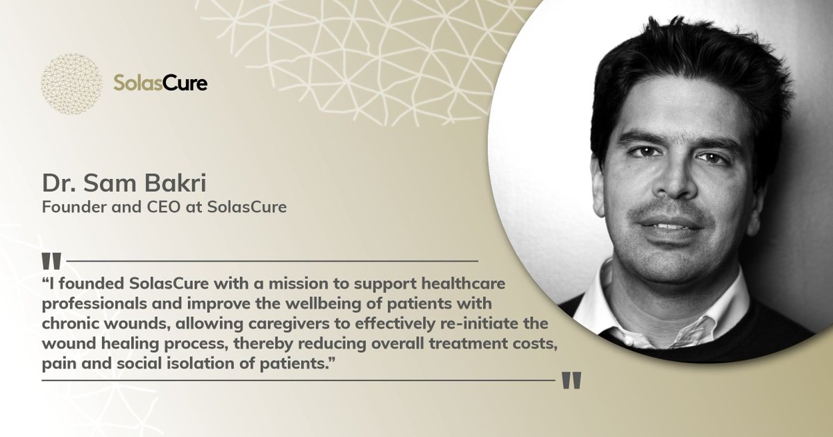 Meet Dr. Sam Bakri, Founder and CEO at SolasCure. Find out more about Dr. Bakri’s journey as doctor-turned-entrepreneur and his mission to meet the unmet need in treating chronic wounds: solascure.com/treating-chron…