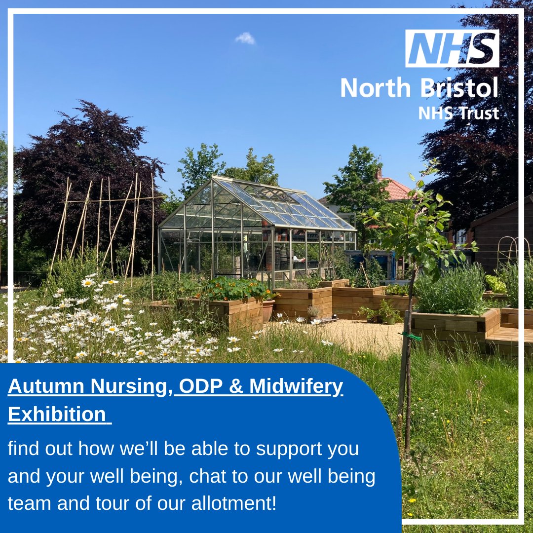 BFTCareers's tweet photo. Come and meet us on Saturday 15th October at our Nursing, ODP and Midwifery Exhibition – find out how we’ll be able to support you and your well being. Chat to our well being team to see what’s on offer, including a tour of our allotment! 

Register today: https://t.co/5a0oqD2pTK https://t.co/HuBkPyFtBO