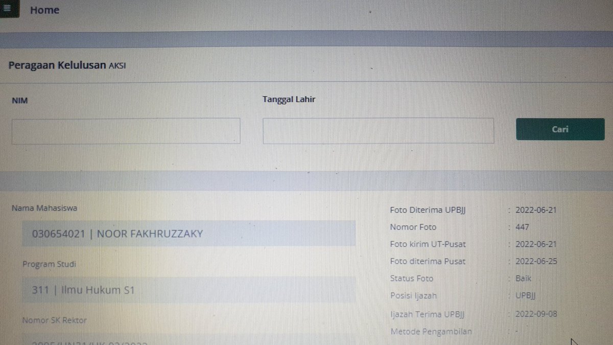 noorf's tweet photo. @UT_Jakarta izin bertanya, kalau seperti ini apakah artinya ijazah sudah bisa saya ambil? https://t.co/RdZ6zwneKg