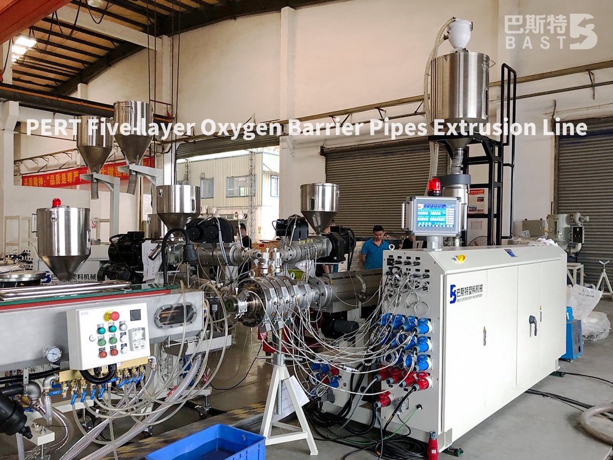 BAST07594104's tweet image. This is part of #PERT Five-layer Oxygen Barrier Pipes Extrusion Line, which is applicable to high-speed production of pipes below 32mm.
This Friday, we are going to hold a start-up #demonstration of the production line in our factory.
#pertpipe #plasticpipe #pipes #pipeextrusion