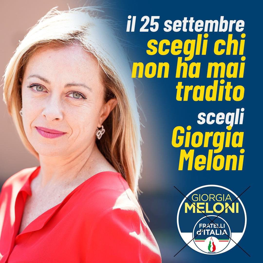 Fino alla vittoria!💪🏻🇮🇹🗳️

#ElezioniPolitiche2022
#VotaFDI #Meloni