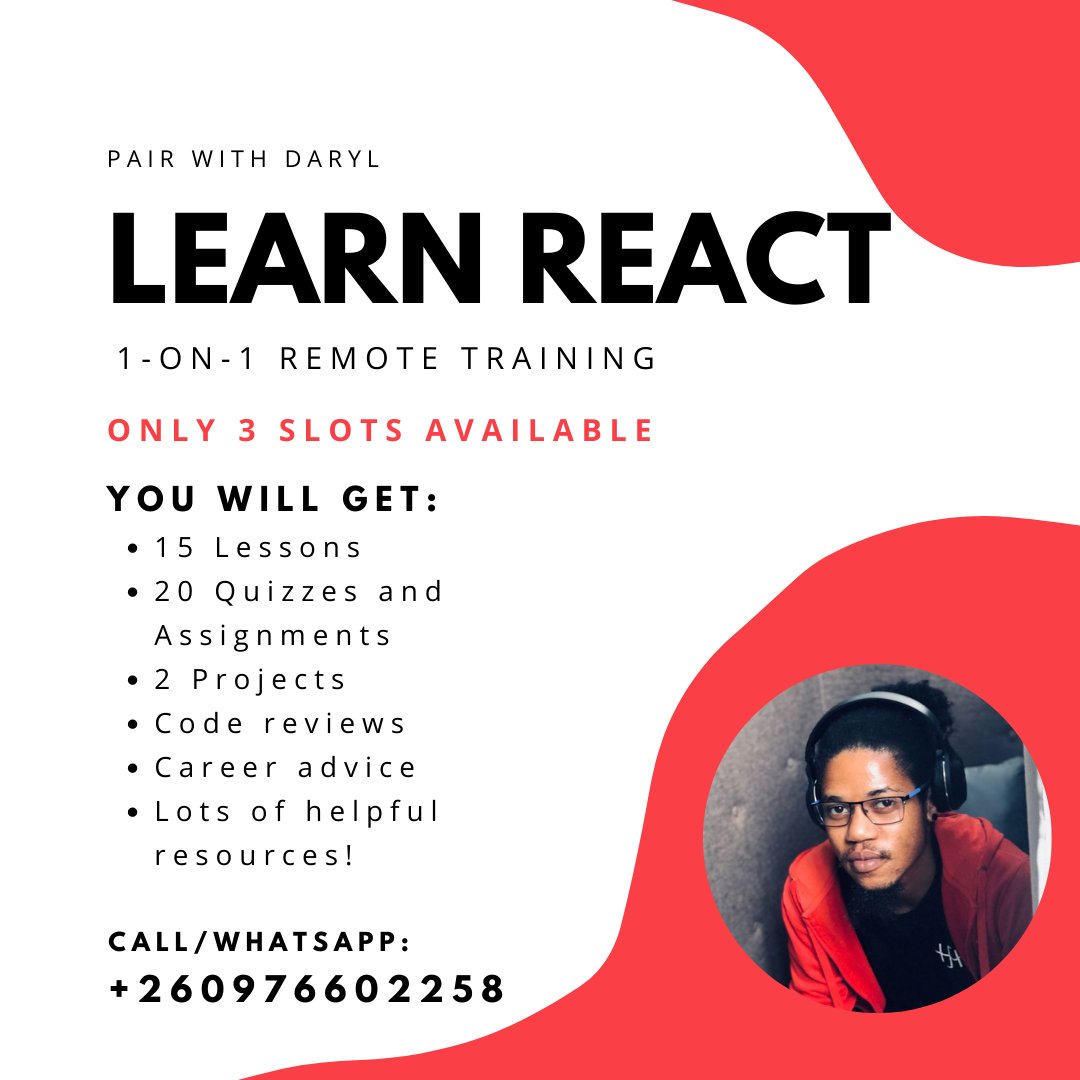 DM "React" if you wanna learn frontend web development using React.js.
