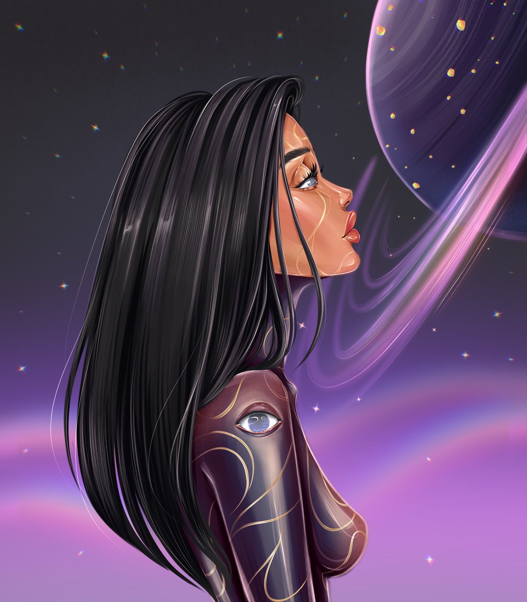 “Look at you! Glowing like a solar fire. You're something special,  You're gonna rattle the stars, you are"
Thank you for sharing your amazing art <a href="/katry_art/">🥀KATRY</a> <a href="/SisterOfSaturn/">Sisters of Saturn | MINTING NOW 0.01 ETH 🚀</a>