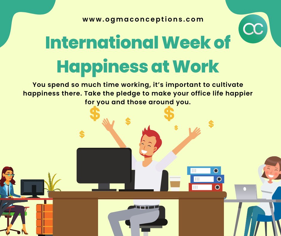 OgmaConceptions's tweet photo. Celebrate International Week of Happiness at Work!!
#Ogmaconceptions #InternationalWeekofHappinessatWork https://t.co/fbTgvLVeYW