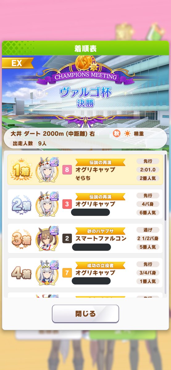勝てたჱ̒⸝⸝•̀֊•́⸝⸝)