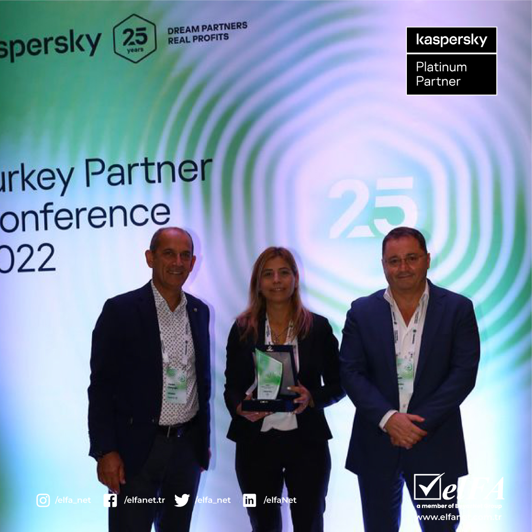 elfa_net's tweet photo. Kaspersky Turkey Partner Conference 2022 etkinliğinde Highest Growing Partner of 2021 Turkey ödülün sahibi olduk.

Desteklerinden dolayı Kaspersky ailesine ve ekip arkadaşlarımıza teşekkür ediyoruz.

https://t.co/qKyHZ8CzXp

#ElfaNet #Elfa #Kaspersky https://t.co/t3a5EbYOOX