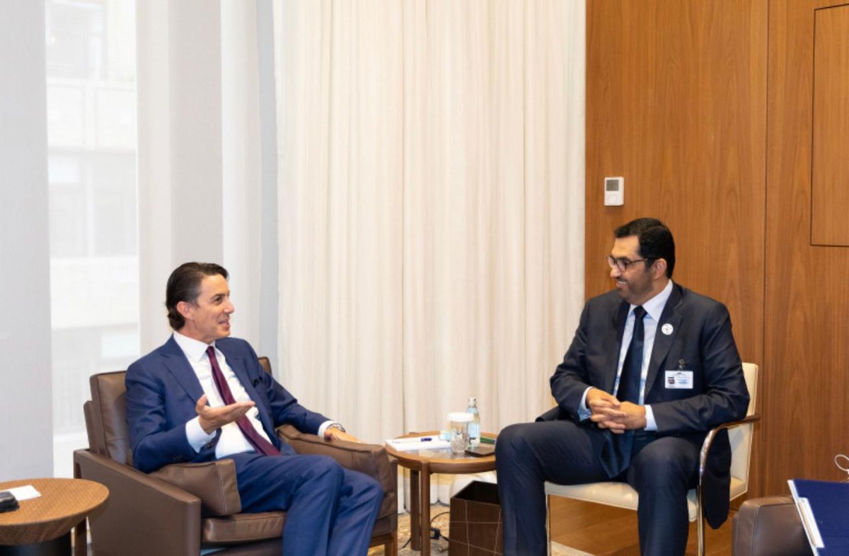 HE Dr. Sultan Al Jaber today met with <a href="/AmosHochstein/">amos hochstein</a>, Presidential Coordinator from <a href="/StateDept/">Department of State</a>. The meeting  touched on the strong partnerships between 🇦🇪 🇺🇸 in progressive climate action and building #EnergySecurity through a bold but realistic energy transition. #UNGA77