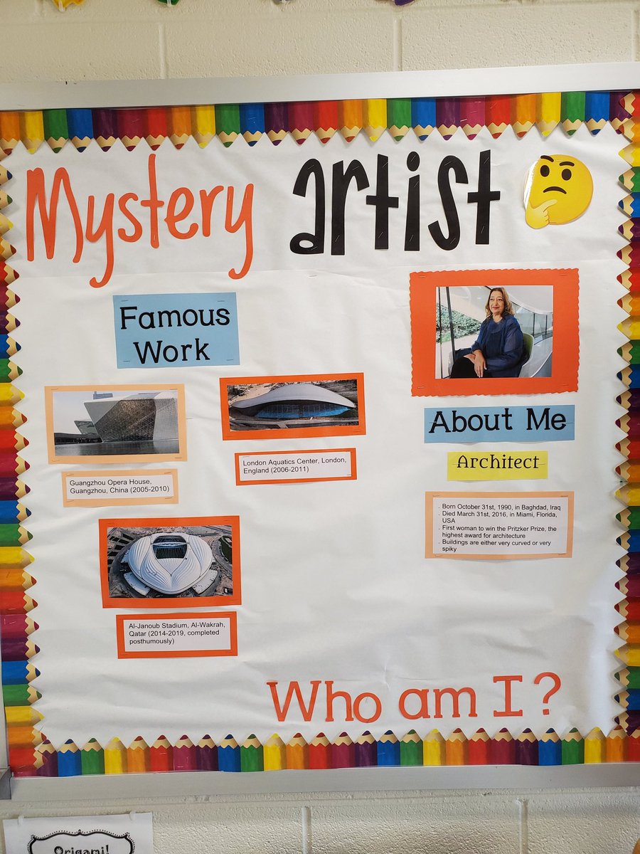 Our 1st mystery artist of the year was architect Zaha Hadid! Which artist will we discover next? 🤔🔍🎨 #LRelem