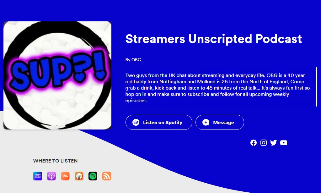 supontwitch's tweet photo. We've moved the @supontwitch Streamers Unscripted Podcast over to a new platform &amp; changed up the naming so we're now on Season 2 (the ones with @OldBaldG &amp; @Mellend_)

If you haven't already, please take a listen on your device, just search for 'Streamers Unscripted' https://t.co/tDWdptWDmo