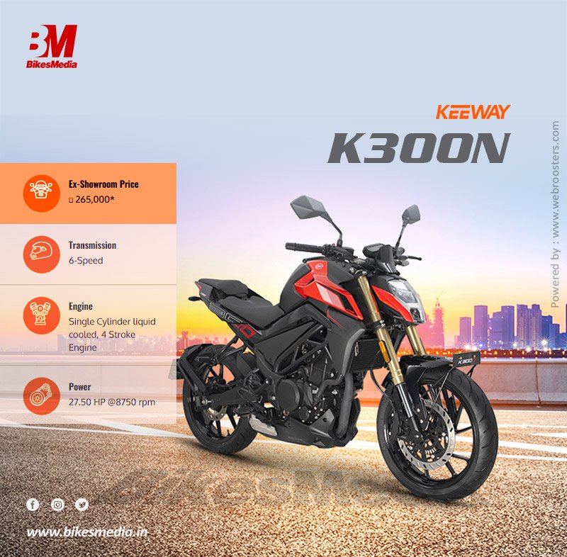 BikesMedia's tweet photo. @keeway_india #k300n all you need to know.

https://t.co/j8GaNeZbHs https://t.co/Jtupqiyb5h