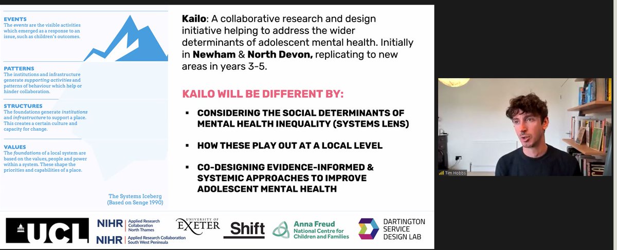 Delighted to be presenting an update of our work at the <a href="/UK_PRP/">UK Prevention Research Partnership (UKPRP)</a> annual conference! @tim_hobbs_lab, co-director of Kailo, alongside @PeterFonagy, discussed the many engagements we've had with young people &amp; professionals in Newham and North Devon &amp; what we are planning ahead