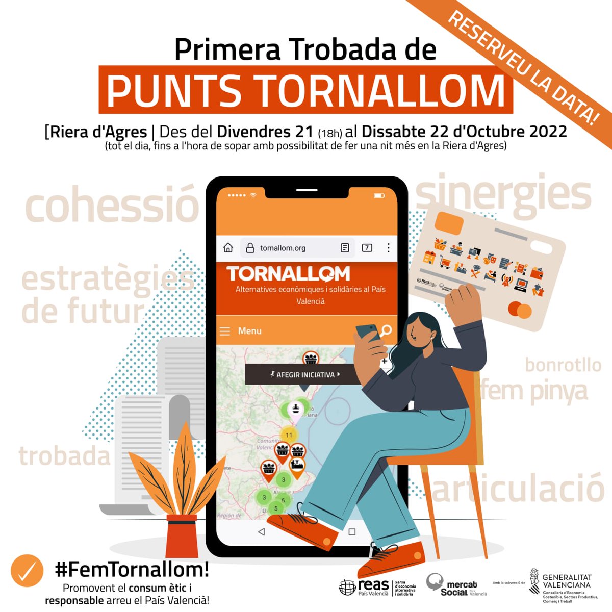 xeaspv's tweet photo. RESERVEU LES DATES ‼️ Primera Trobada de punts Tornallom, promovent alternatives econòmiques justes i solidàries!! 😍😍💜💜
🗓 Dies: 21 i 22 d'octubre.
📍 On: Riera d'Agres. @RieradeAgres 
Ben prompte més informació! 
ℹ️ @atornallom  
ℹ️ ℹ️ https://t.co/dQ3ZJGmBb1 https://t.co/1r2auXSFCa
