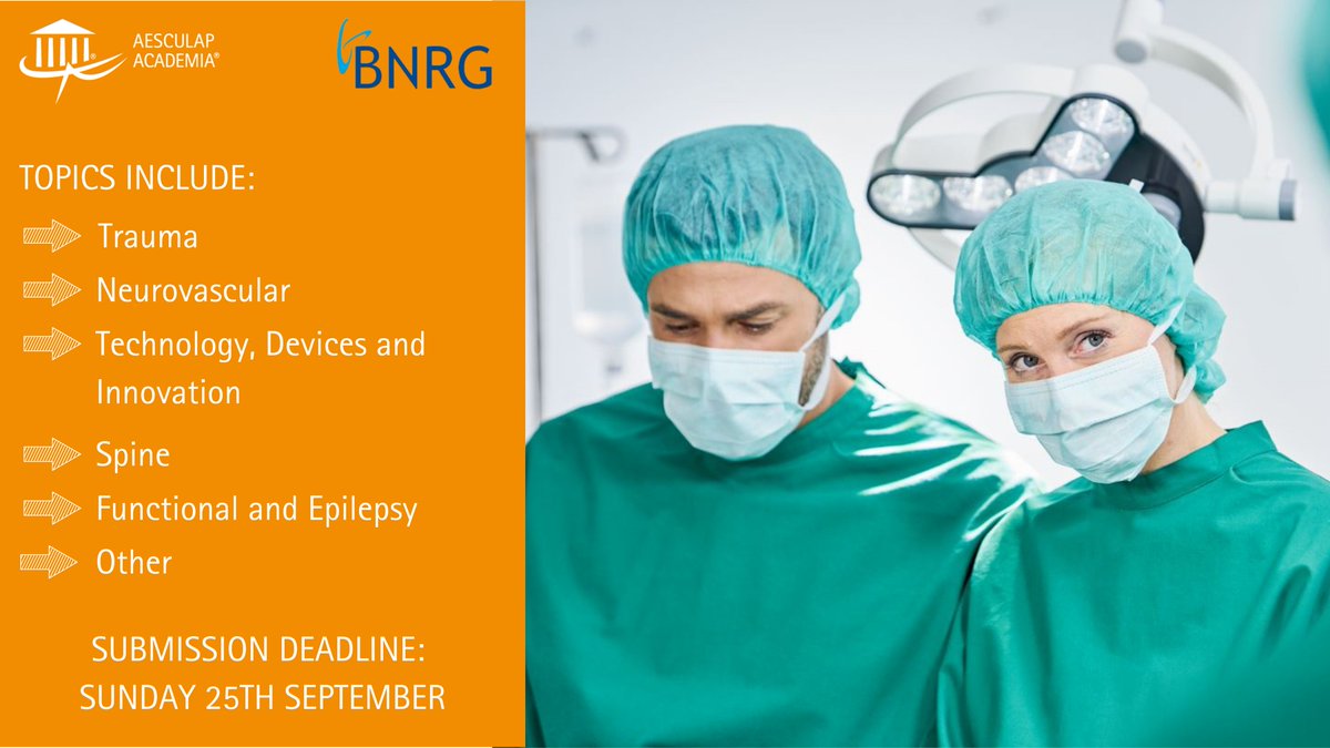 📢ABSTRACT DEADLINE APPROACHING📢 Have you submitted your abstract for #BNRG2022❓ There's just 5⃣ days to go until the deadline. Don't miss out, submit NOW!⏰ 🔗bnrg2022.exordo.com #MedEd #MedicalEducation #Neurosurgery #NITS2022
