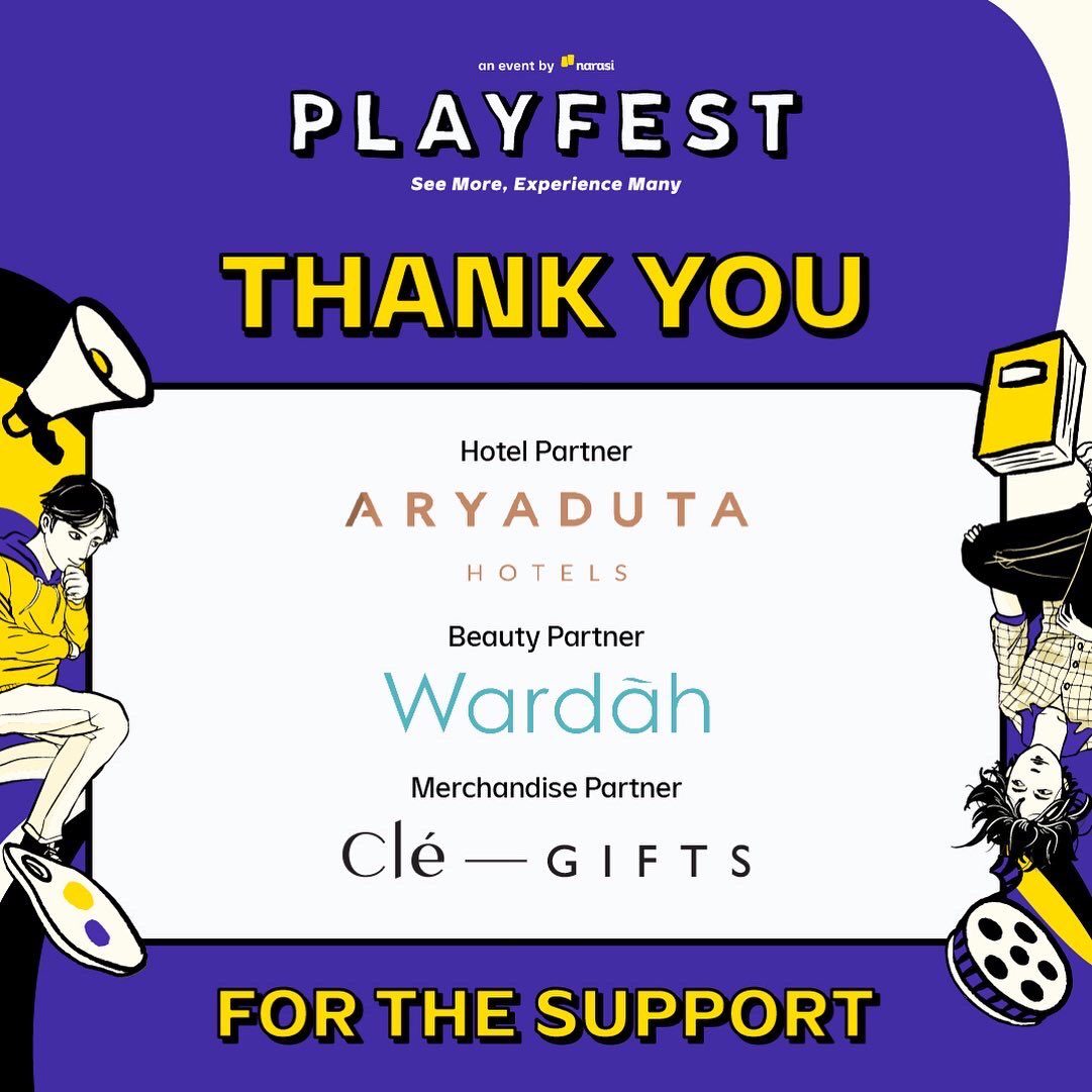 narasitv's tweet image. Terima kasih banyak buat talent, media, food and beverages, hotel, beauty dan merchandise partner yang telah mendukung Playfest!🙌🏻 | Playfest

#Playfest2022 #ReactivateYourSense