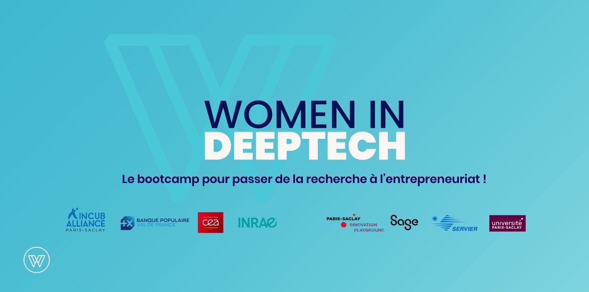 UnivParisSaclay's tweet photo. 📣 Appel à projets #WomenInDeepTech - un bootcamp pour passer de #recherche à #entrepreneuriat - porté par @IncubAlliance et @willa_off 👩🔬
@UnivParisSaclay est partenaire !
Chercheuse, doctorante, ingénieure, étudiante ? Postulez !👉 https://t.co/xdkbex5tWL
#Deeptech #WILLAFamily https://t.co/JhDzOZstpE