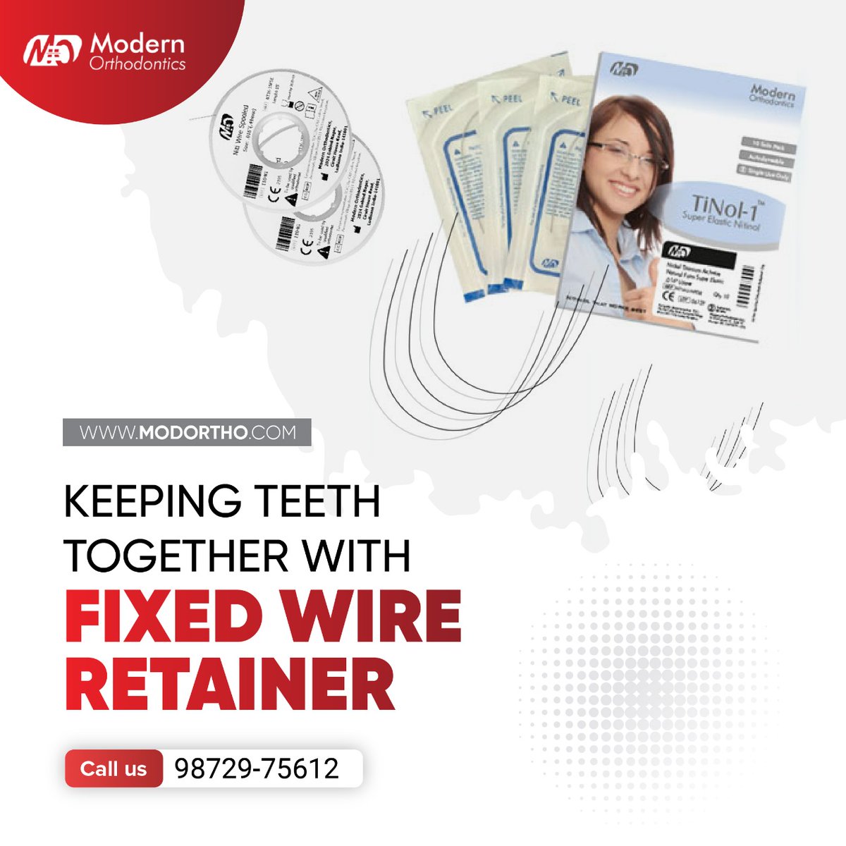 ModOrtho's tweet image. Give your patients the perfect smile with #modortho’s fixed #wireretainer. Give the best #orthodontic experience to your patients.