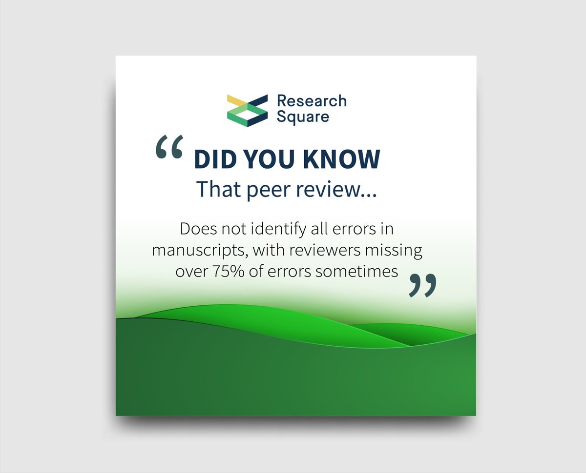 researchsquare's tweet photo. Peer Review Tip #2 Peer Review is NOT infallible - the aim is to ensure academic quality, not catch all the little spelling errors. You also need to CHECK and PROOFREAD carefully! #PeerReviewWeek22
#article #proofread #researchpaper #spellingerrors https://t.co/pawBFw8EcS