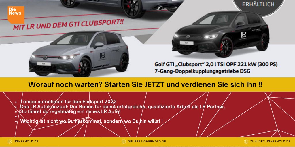 Deutschland fährt ab auf LR!

Lukrative Jobchance
Exklusives Auto fahren