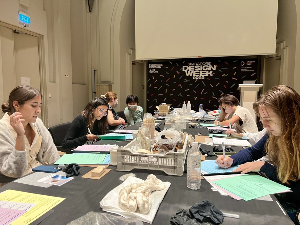 vroniranner's tweet photo. Some impressions of the #polyphonicfutures workshop I gave last Sat @ the National Design Centre Singapore as part of the #singaporedesignweek 2022 #designfutures #singaporedesign #biodesign #biodigital #regenerativefutures @polyfuturs #polyphonicdesignscience https://t.co/FjpOznUM9g