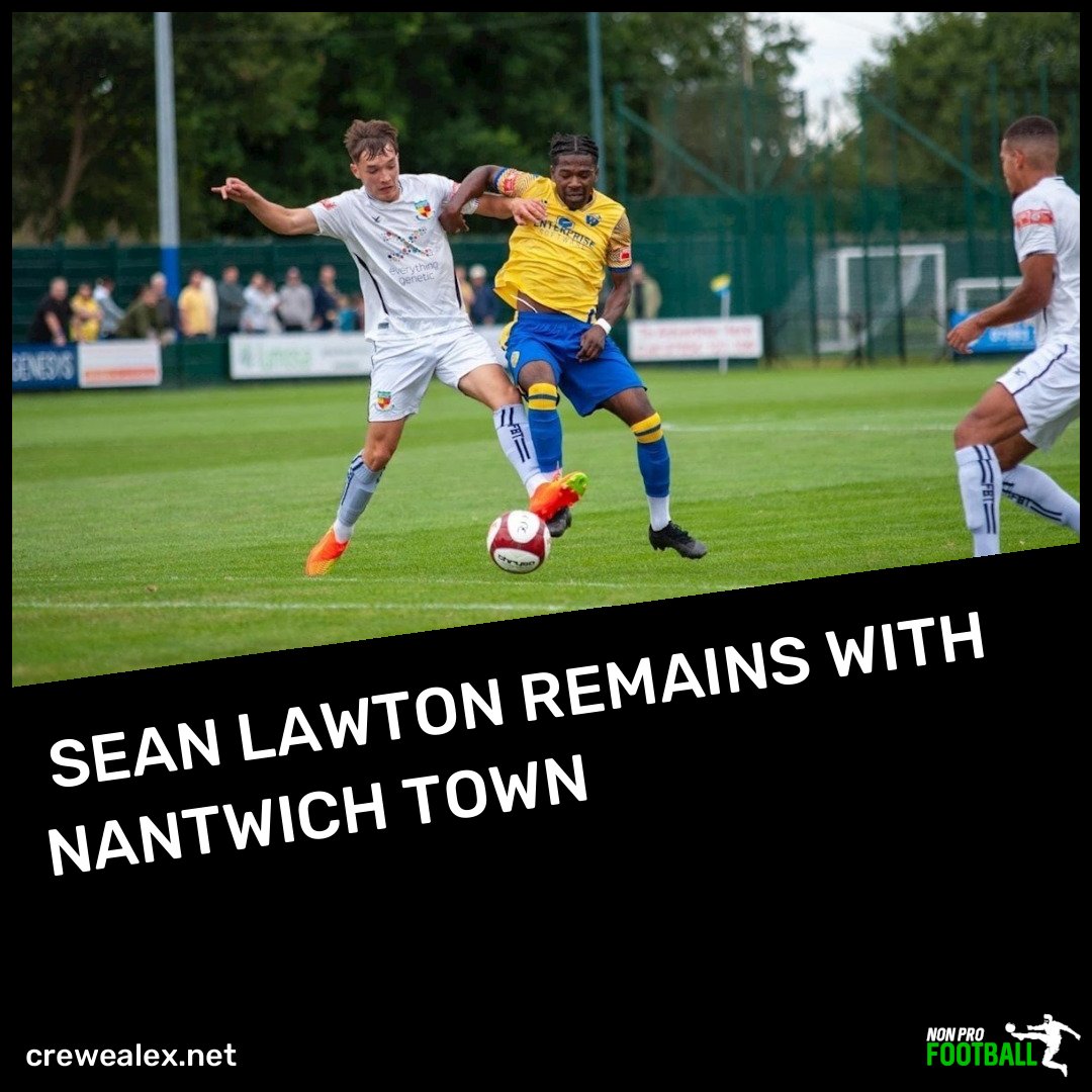 Crewe Alexandria first-year professional Sean Lawton has extended his loan at <a href="/TheDabbers/">Nantwich Town FC</a> by a further month.

#nonprofootball #nonlegue #footballnews #football
nonprofootball.com/England/News/2…