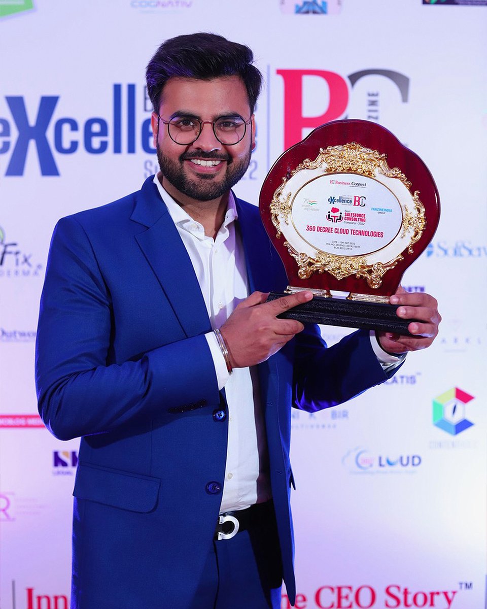 360degreecloud's tweet photo. We are pleased to tell you that 360 Degree Cloud has been judged as the “Best Salesforce Consulting Company - 2022” at the Indo Asia Awards held at New Delhi.
Congratulations to the entire team of #360DegreeCloud & #360SMSApp.
Many More to come! https://t.co/wBV57GkDWA