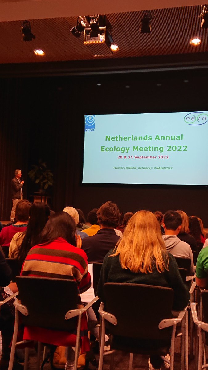 Steven de Goede (@steven_degoede) on Twitter photo With the opening words of prof. Hans de Kroon and @DedmerW, the first in-person <a href="/NERN_network/">Netherlands Ecological Research Network (NERN)</a> Netherlands Annual Ecology Meeting after 2,5 years had started. Almost 300 people, and two days of talks & posters by mostly ERCs on very diverse ecological topics. #NAEM2022 #ecology With the opening words of prof. Hans de Kroon and @DedmerW, the first in-person <a href="/NERN_network/">Netherlands Ecological Research Network (NERN)</a> Netherlands Annual Ecology Meeting after 2,5 years had started. Almost 300 people, and two days of talks & posters by mostly ERCs on very diverse ecological topics. #NAEM2022 #ecology