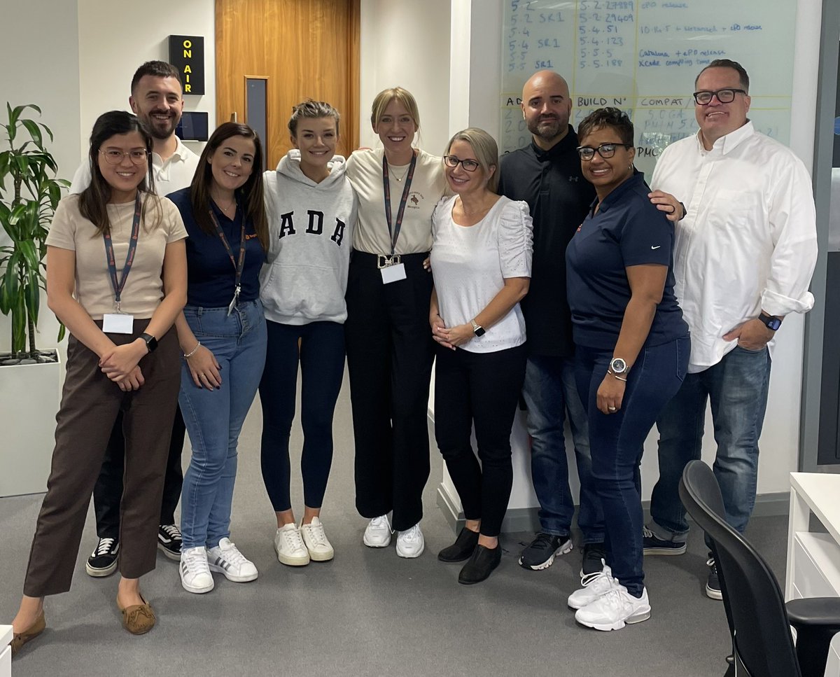 EmmaRec84's tweet photo. Lovely to see our American teammates in the @BeyondTrust Manchester office last week! ππ» πΊπΈ
Itβs been the first chance in a while for us to get together in person π§‘ π
#globalcompany #believebelongbecome #cybersecurity #beyondtrustlife #teambuilding #teamculture https://t.co/zDGBdbKXxl