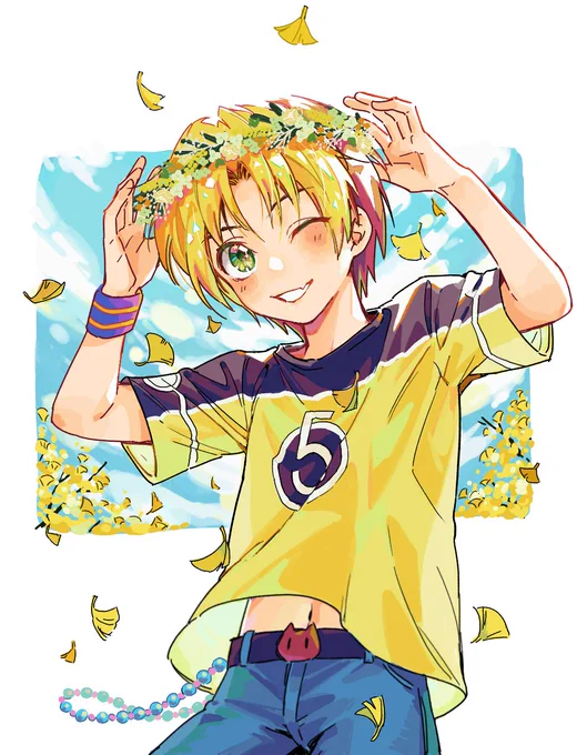 できた!なーのしー!!!夜も遊ぼう!!花冠はキキ様が書いてくれたー!かわいい～～～～～～～! 