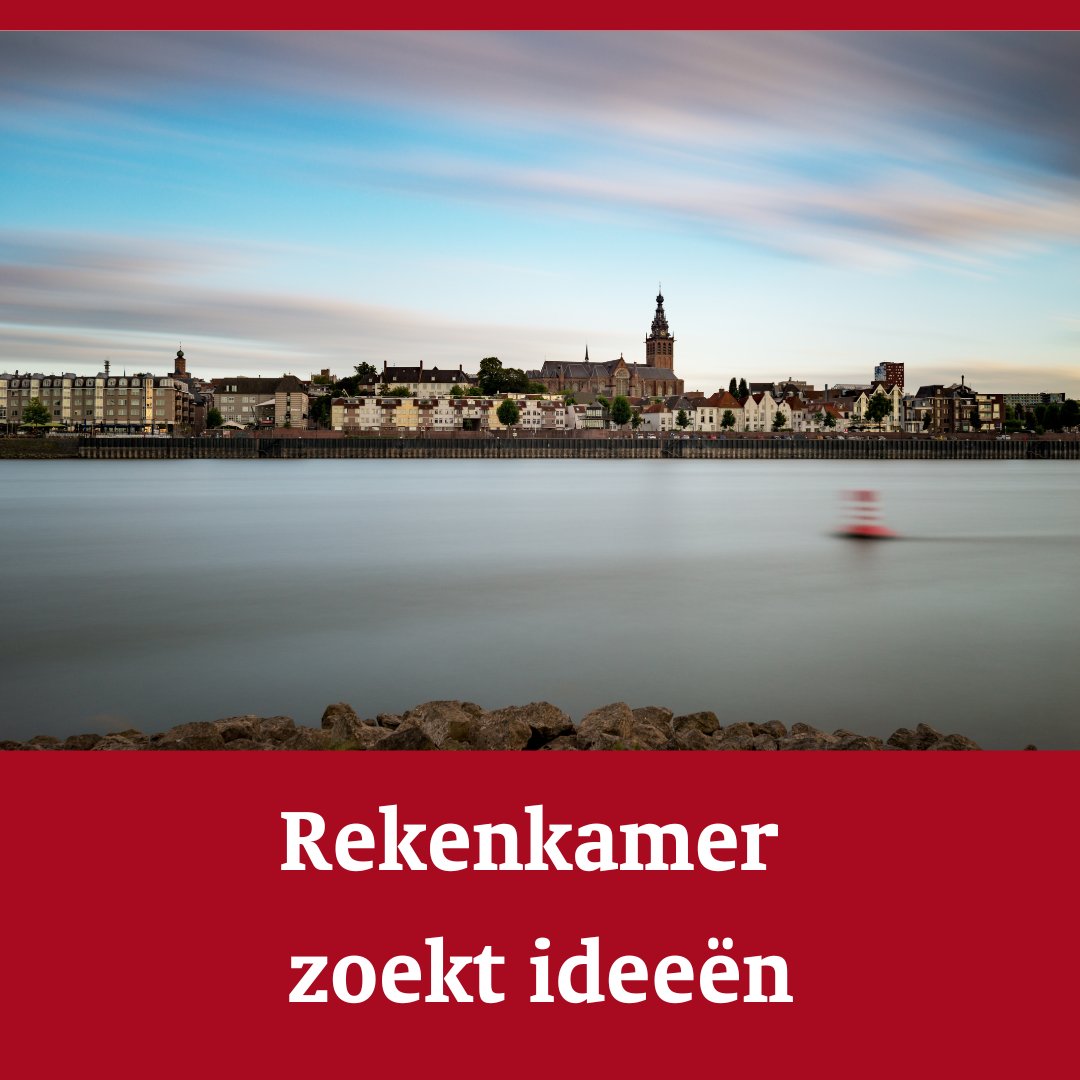 De Rekenkamer van Nijmegen onderzoekt of het gemeentebestuur zijn werk goed doet. Als inwoner van Nijmegen kun jij meedenken over wat de Rekenkamer gaat onderzoeken. Heb je een idee? 👉 nijmegen.nl/ideerekenkamer
