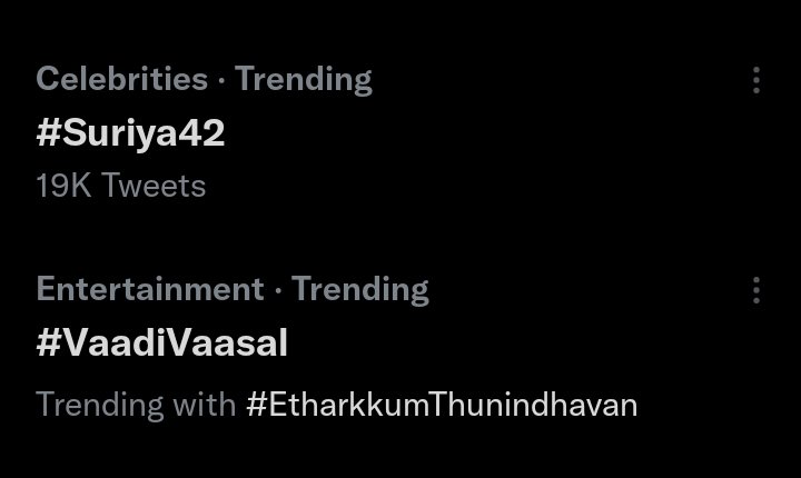 2kSuriyaFC's tweet photo. Our All Tags Trending But Our Main Tag #Vanangaan is Not in Trending 

Vanangaan Hype 🔥🔥🔥🔥🤧🤧🤧🤧

#EtharkkumThunindhavan | #Suriya42 | #VaadiVaasal | @Suriya_offl | #Suriya𓃵 #3YearsOfKaappaan https://t.co/0KKFgjQJ8k