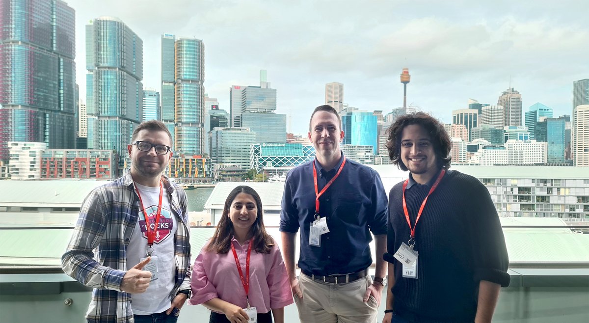 kuncevic's tweet photo. Great news for GDG Sydney community! ๐ฅณ
We just had a productive catchup with GDG Sydney orgs Kartik, Drew, Matt and Nitika @Google Sydney discussing the meetup organisation and planning the DevFest 2022 event ๐ฅ
#gdgsydney #gdg #community #devfest #devfest2022 https://t.co/8W554TIR5F