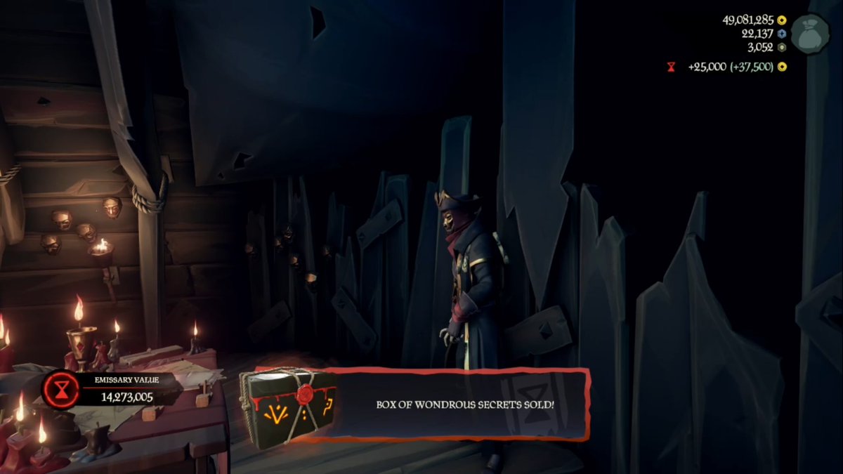 BreadedBananas's tweet photo. After close to 300 hours in the Devils Roar I ended up coming across my first Box of Wonderous Secrets stealing from an open crew galleon๐
#SeaOfThieves #DevilsRoar #Reapers https://t.co/wjX5sTWBg9