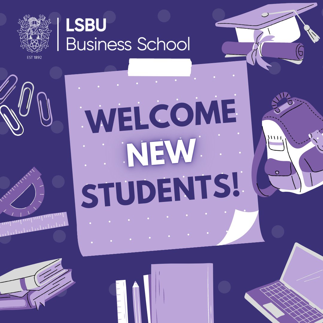 LSBU_BUS's tweet photo. Welcome New Students for the 2022-23 school year. Hope you have a great year!
#WelcomeLSBU #businessschool #September2022 #newstudents https://t.co/posYyokSLT