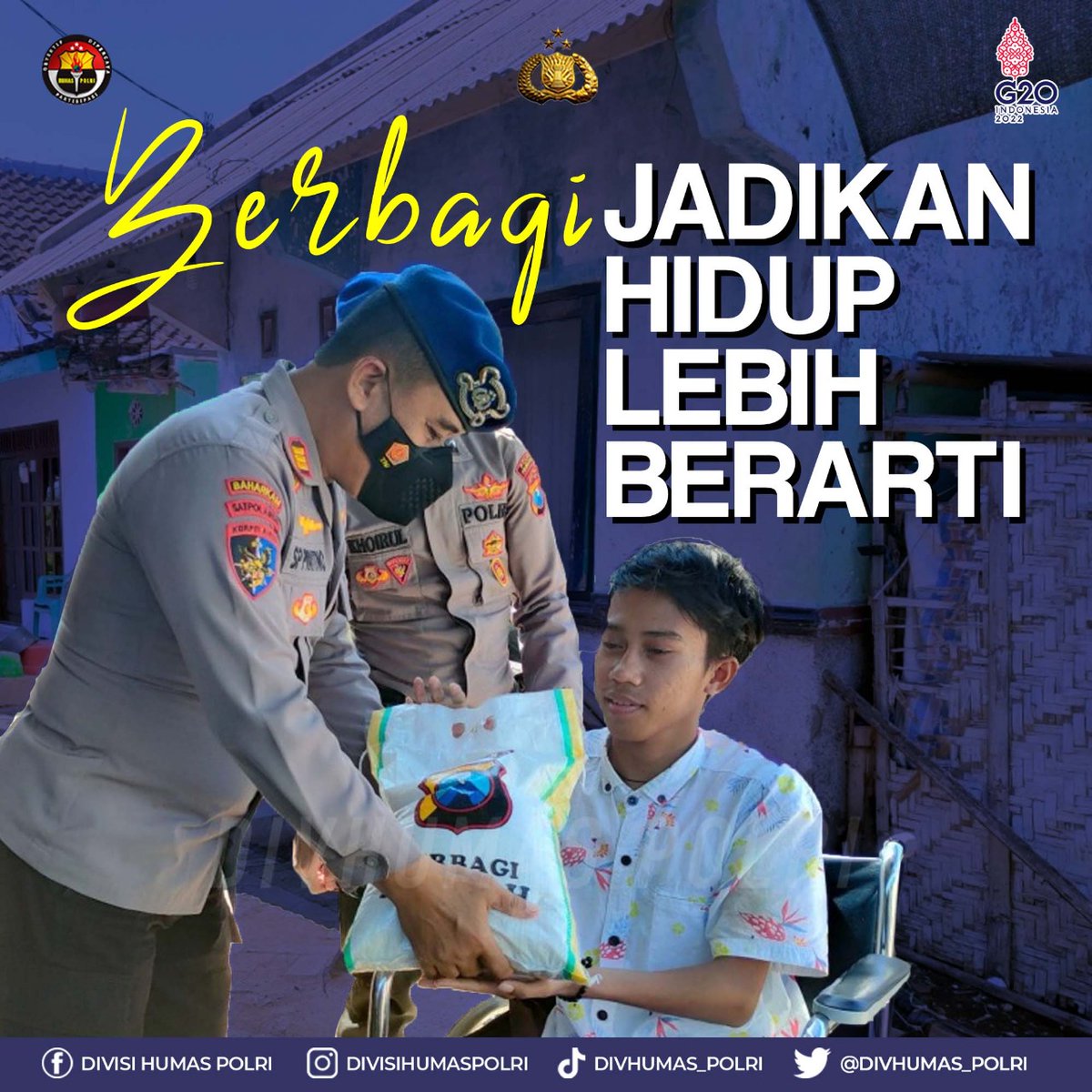 Gilberds13's tweet photo. Tebarkan lah kebaikan di setiap langkah yang kamu jalani, dengan saling membantu, Siaga Tanggap Bencana dan peduli hidup kita akan lebih bahagia. Yuk tebarkan kebaikan dengan berbagi kepada sesama dan #SigapBantuSesama https://t.co/7s3LxEDngy