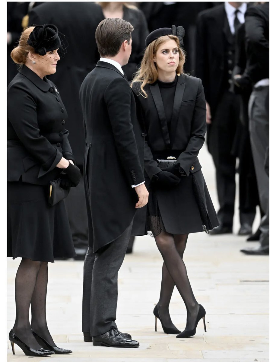 BMG03210251's tweet photo. Does Sarah Ferguson think she is still a 30 year old like one her daughters? She Attended her Ex Mom- in Law Funeral in a Mini Dress? https://t.co/7QA8dqngxA
