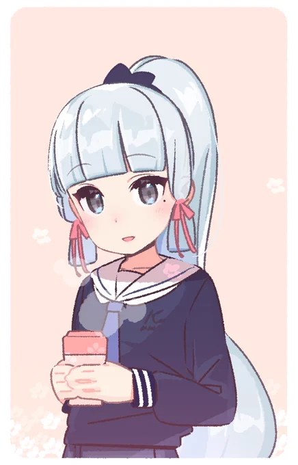 秋の制服綾華さん 