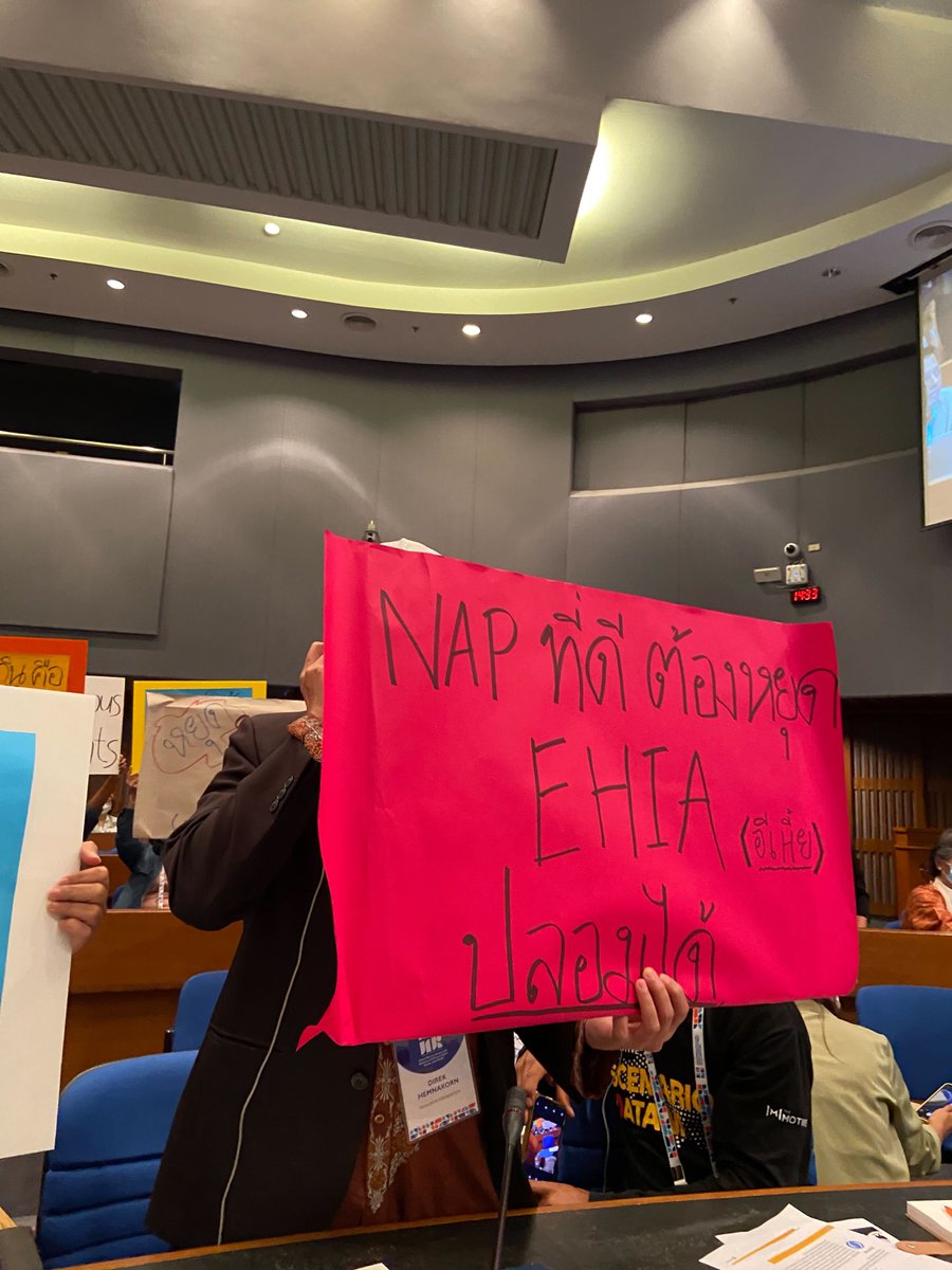 ManushyaFdn's tweet photo. #RBHRF2022✊Human Rights Defenders from #SaveSabWaiVillagers #SaveChana #JusticeForPhichit made it crystal clear: NAPs are not doing anything while communities on the ground face abuses, intimidation & reprisals. Enough is ENOUGH!
#BindingTreaty #AsiaWakeUp #StopNAPping https://t.co/Hmcr4ctS2r