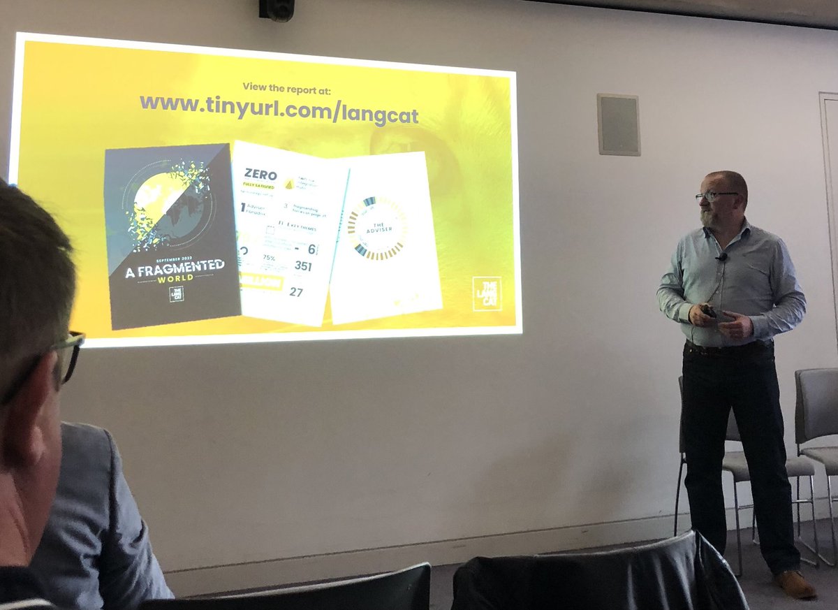 tonyvail's tweet photo. Really excited to be at the launch of a #fragmentedworld report from @thelangcat sponsored by @wealthwizards https://t.co/p7RRKzCHg1