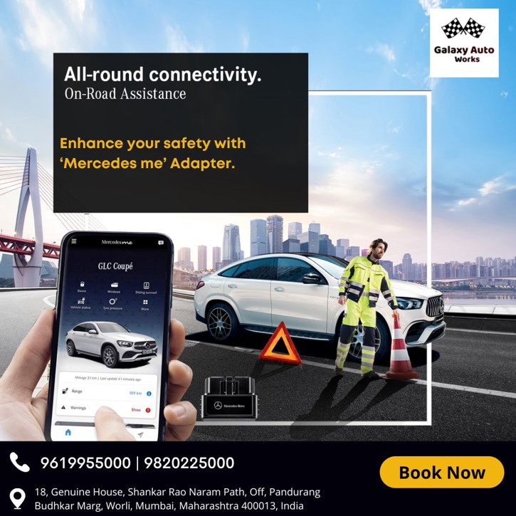 GalaxyAutoWorks's tweet photo. Enhance your safety with ‘Mercedes me’ Adapter.

Get the ‘Mercedes me’ Adapter for your Star, check your vehicle’s status from anywhere and press the SOS button for assistance through any emergency.

To know more contact below:
Ph: 9619955000 ,9820225000 https://t.co/UnAbrcS1cu