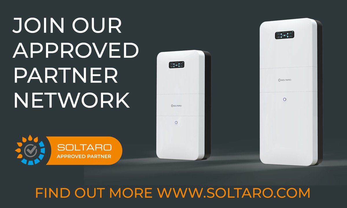 Soltaro_Solar's tweet image. 🏆 Want to join a winning network?🏆

Become an approved partner of Soltaro and reap the rewards for you &amp;amp; your customers. Find out more by visiting bit.ly/3k55tEw

Inc Training, Accreditation, Marketing &amp;amp; Technical Support

#SoltaroAIO2 #SolarPlusStorage #BatteryStorage