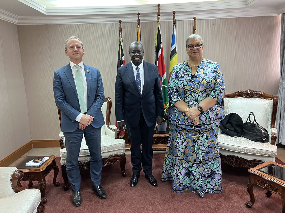 Honoured to meet with HE DP <a href="/rigathi/">Rigathi Gachagua</a> today with SESG <a href="/HannaTetteh/">Hanna Tetteh</a>. Great opening discussions on how <a href="/UnKenya/">UN Kenya</a> &amp; international partners can best align to support #Kenya’s #SustainableDevelopment under the Government’s lead &amp; how #Kenya can continue leading on #Peace in the region.