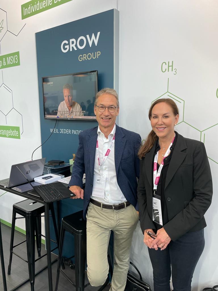 GrowGroupLtd's tweet photo. 🧪 Hallo, #Expopharm! Last week, our GROW Germany team were at Europe's largest #pharmaceutical trade fair🩺

We were set up at Halle B2, Stand A19 in the @NimbusHealthGER booth. It was great to have a chat over coffee about the exciting work of GROW Germany! 🇩🇪 #medicalcannabis https://t.co/5alkB0Svbr