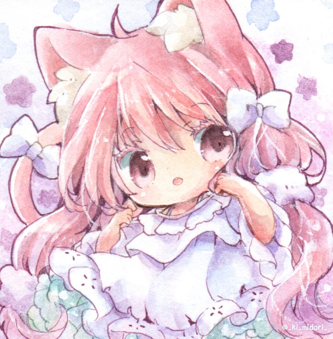 「ももねこ 」|きい(きみどり)のイラスト