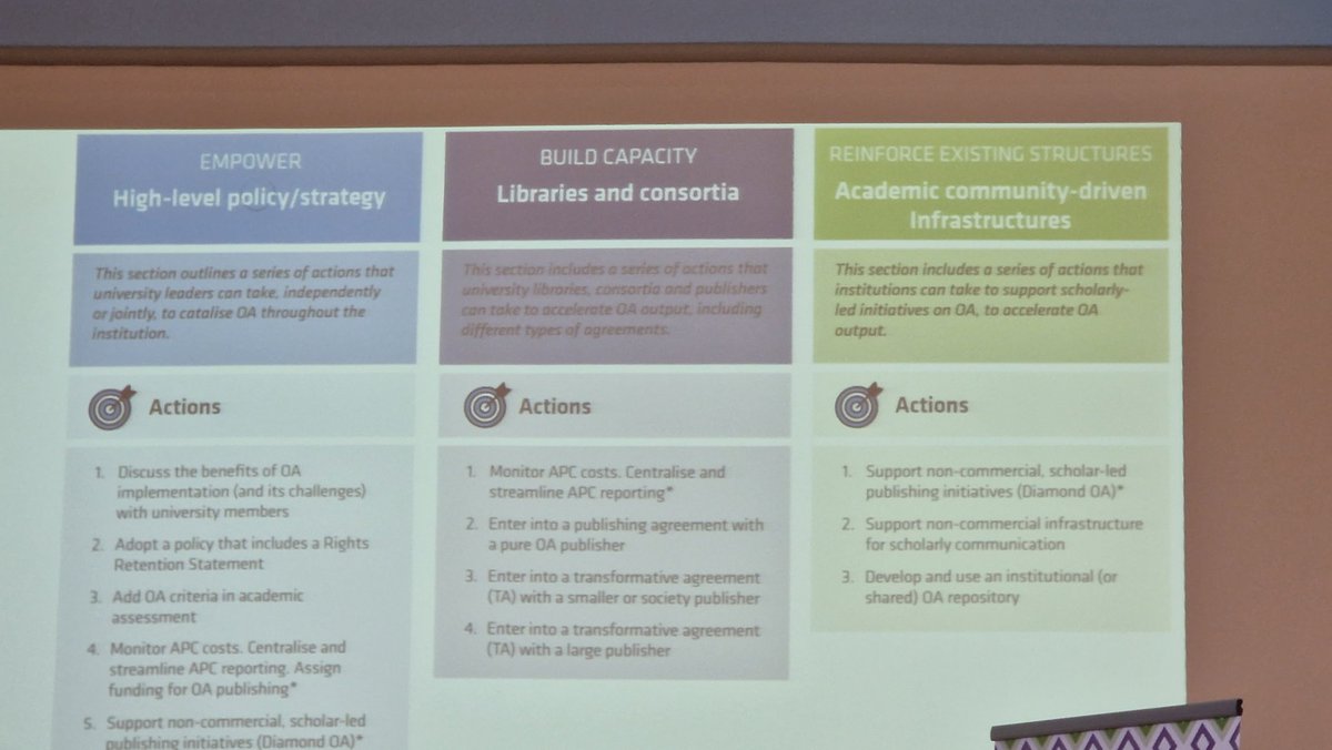 jeroenbosman's tweet photo. Now Vinciane Gaillard of @euatweets (Eur Univs Ass.) telling about EUA's position in their 2025 open science agenda (https://t.co/csIvDdstCh) focussing on a just system and their university OA checklist #DIAMAS #Act4DiamondOA https://t.co/WDnlb8ouQc