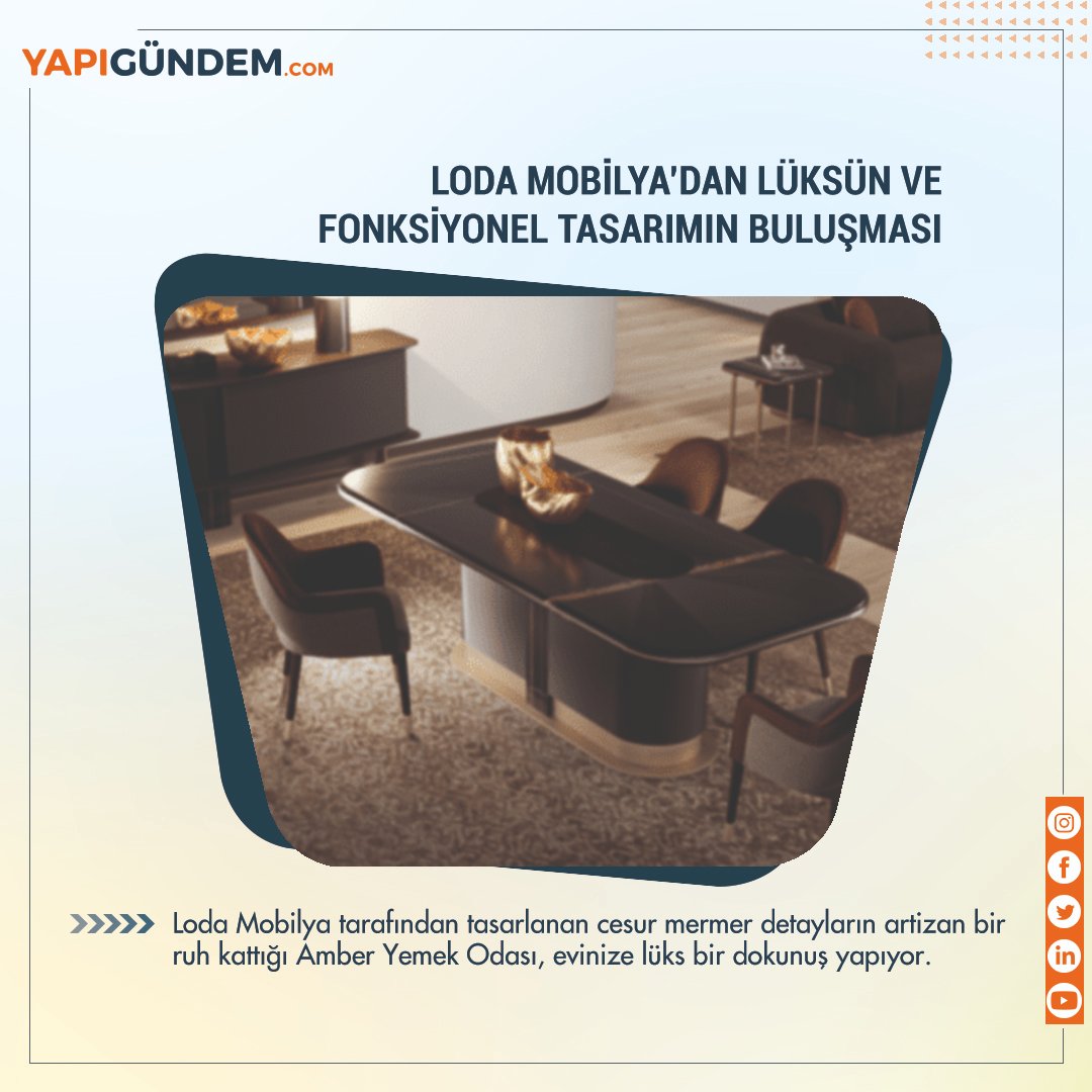 Loda Mobilya’dan Lüksün ve Fonksiyonel Tasarımın Buluşması 

Haberin devamını okumak için linke tıkla
yapigundem.com/loda-mobilyada…

#yapigundem #inşaatşirketleri #sanalşantiye #devamedeninşaatlar #yeniprojeler #bilgibankası #lodamobilya