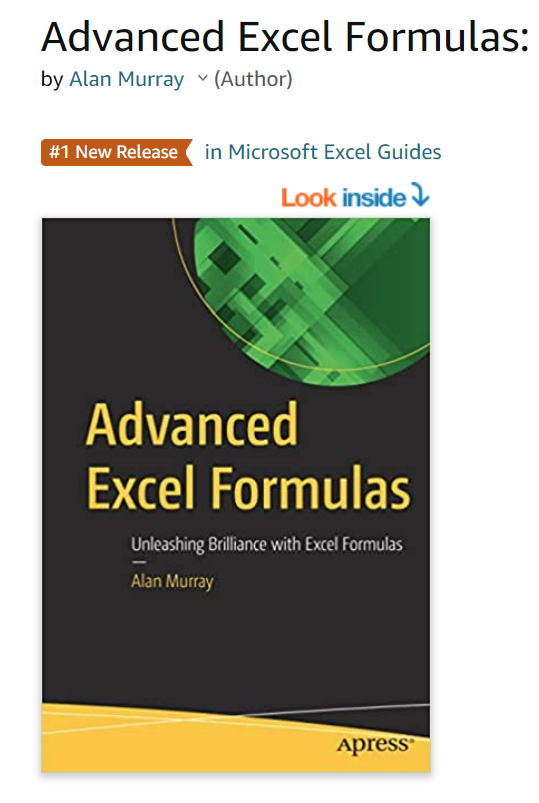 Computergaga1's tweet image. No. 1 new release in Excel guides on Amazon.com 😊 So happy. amzn.to/3R0JInY #excel #excelguide #excelformulas