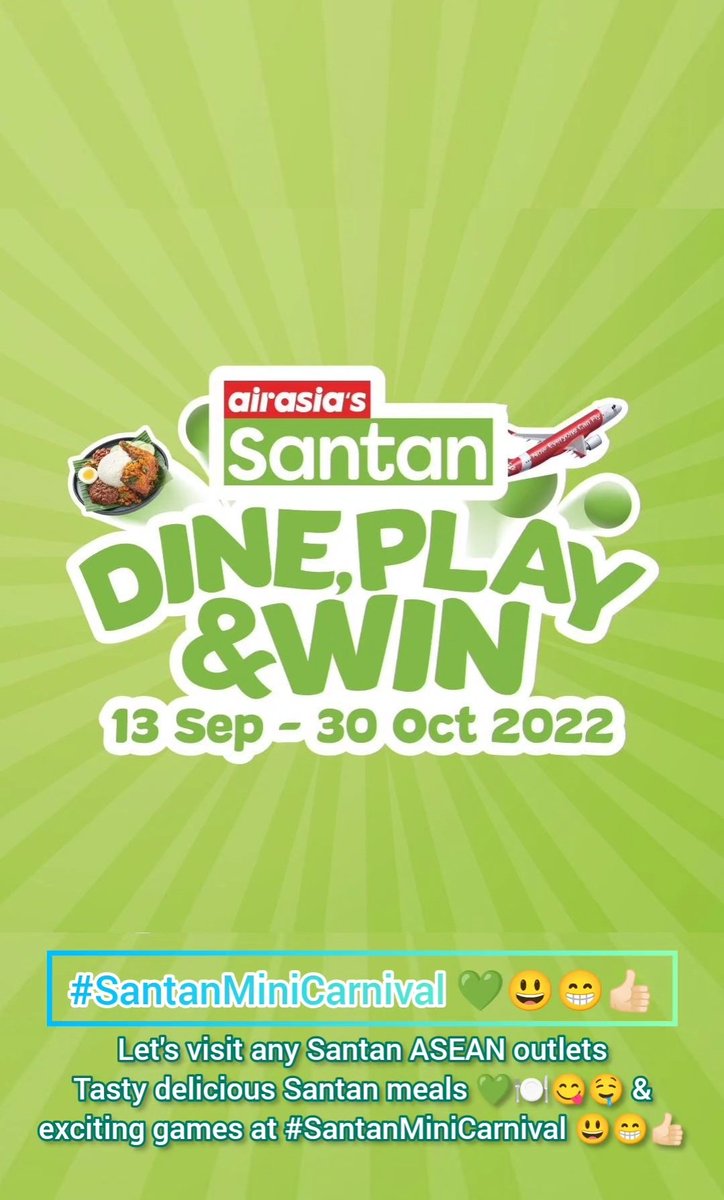 SiennyLovesDraw's tweet photo. Also vouchers, freebies&amp;other prizes🎁🎁 Let's make your way to visit any airasia’s #Santan outlets #BestNasiLemakInTown #WinSantanPrizes #food #foodie #foodies #funtime #shoppingmall #supportlocalfood #eat #eatlocal #MY #HalalFood #halal #malaysianfood #nasilemak #MalaysiaBoleh https://t.co/kEaBKtewx8