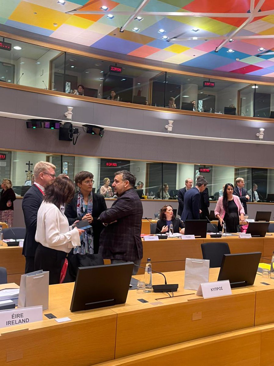 louistelemachou's tweet photo. 1st formal #GAC of @CZPRES in Brussels.Discussion of important issues for 🇨🇾. 📌October #EUCO preparations. 📌Annual #RuleofLaw dialogue. 📌Conf.for the Future of Europe. Lots of work ahead. #CyGenSecEU @CyprusinEU https://t.co/XyUivPLVjK
