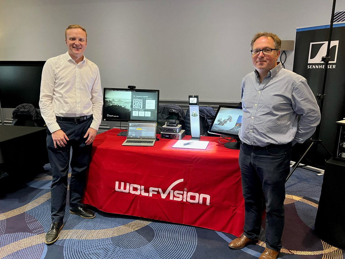 Excited to be in London today at The @av_collective1  Roadshow 2022. Great opportunity to check out WolfVision solutions with @jonpowen and @Jake_Bussell. wolfvision.com #ProAV #meetingrooms #activelearning #wirelesspresentation #BYOD #hybridworking #avcollective #ITRTG